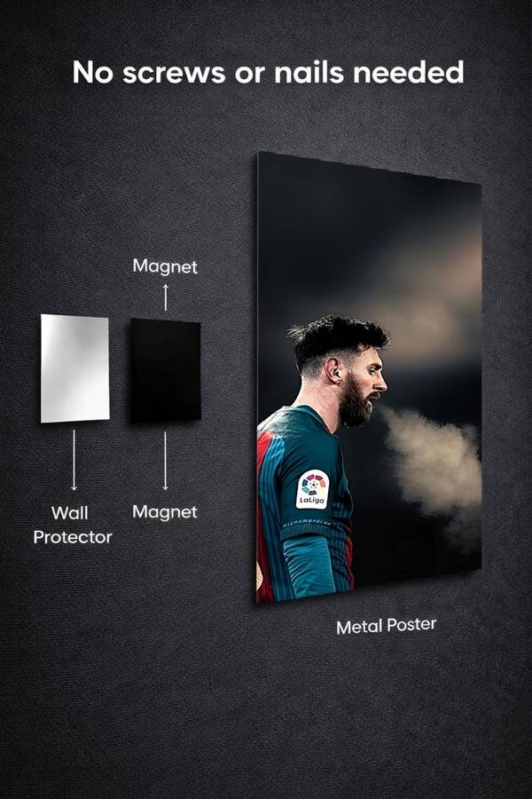 Messi metal poster wall art in Pakistan