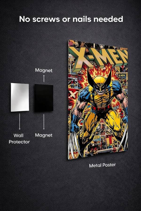 Wolverine metal poster wall art in Pakistan