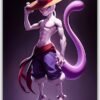 Mewtwo metal poster wall art in Pakistan