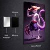 Mewtwo metal poster wall art in Pakistan