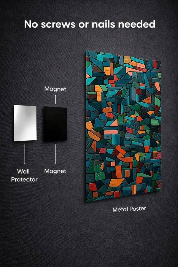Mosaic Art metal poster wall art in Pakistan