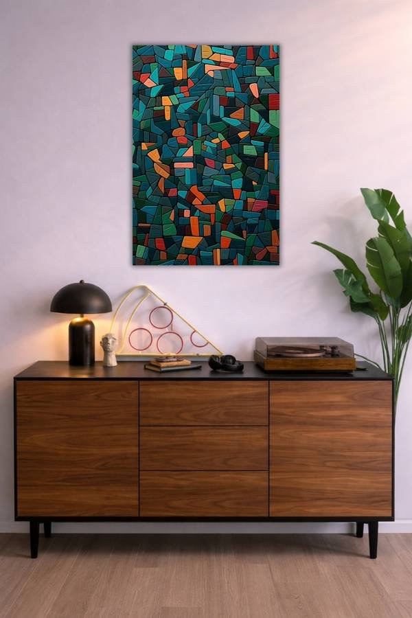 Mosaic Art metal poster wall art in Pakistan