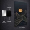 Mountain Range Under A Full Moon metal poster wall art in Pakistan