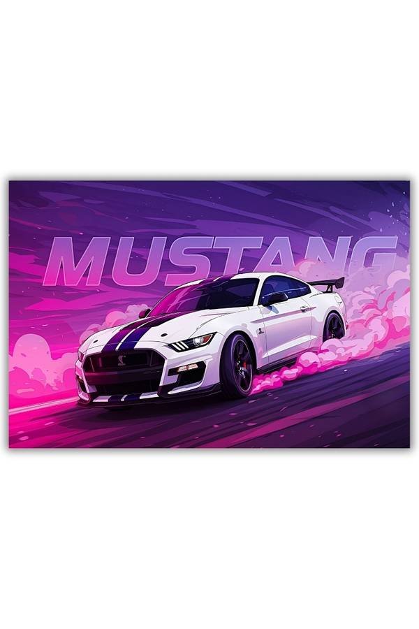 Mustang metal poster wall art in Pakistan