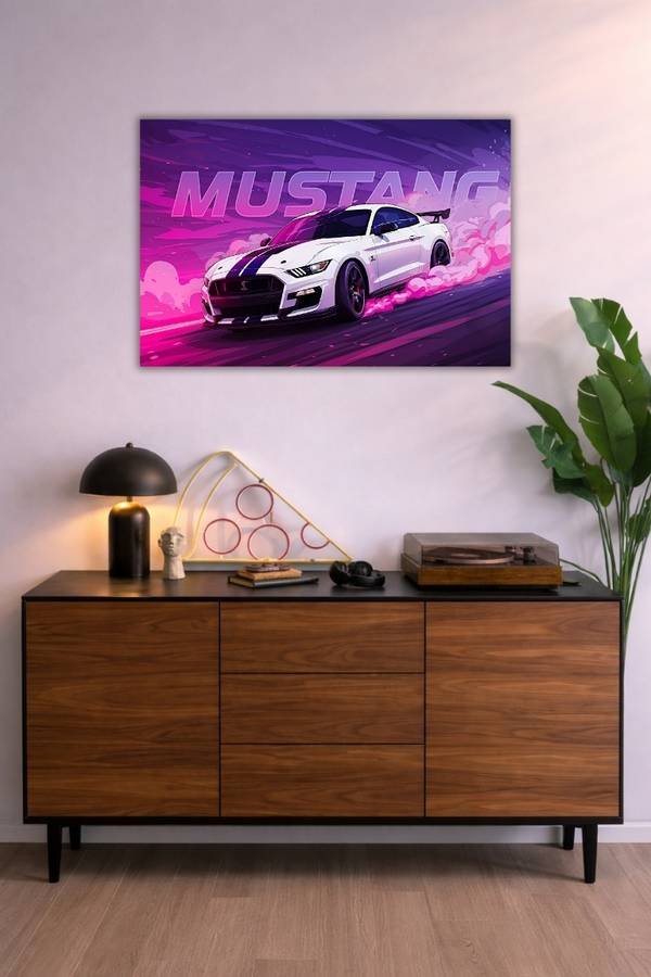 Mustang metal poster wall art in Pakistan