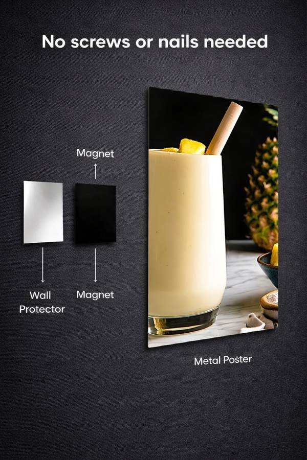 Pineapple Smoothie metal poster wall art in Pakistan