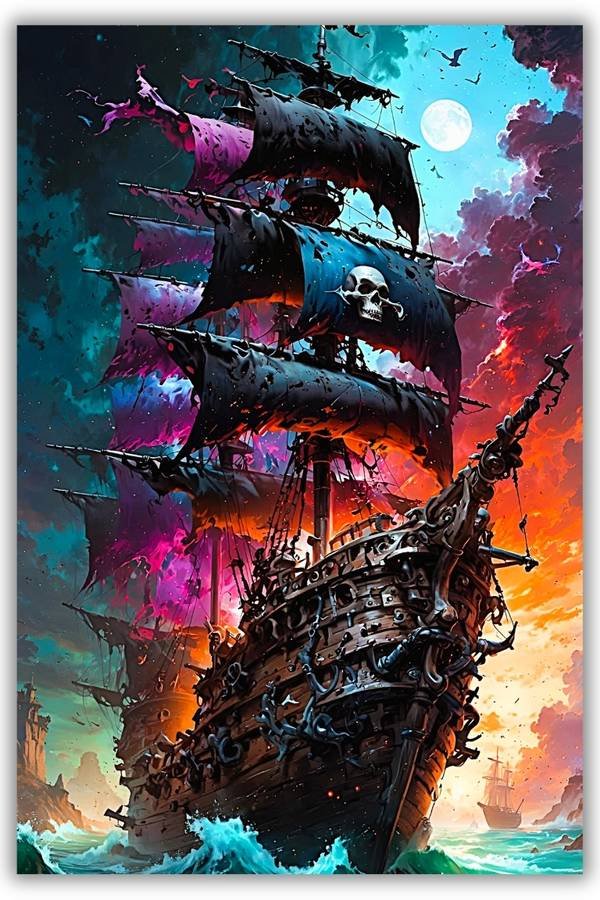 Pirate Of Caribbean metal poster wall art in Pakistan