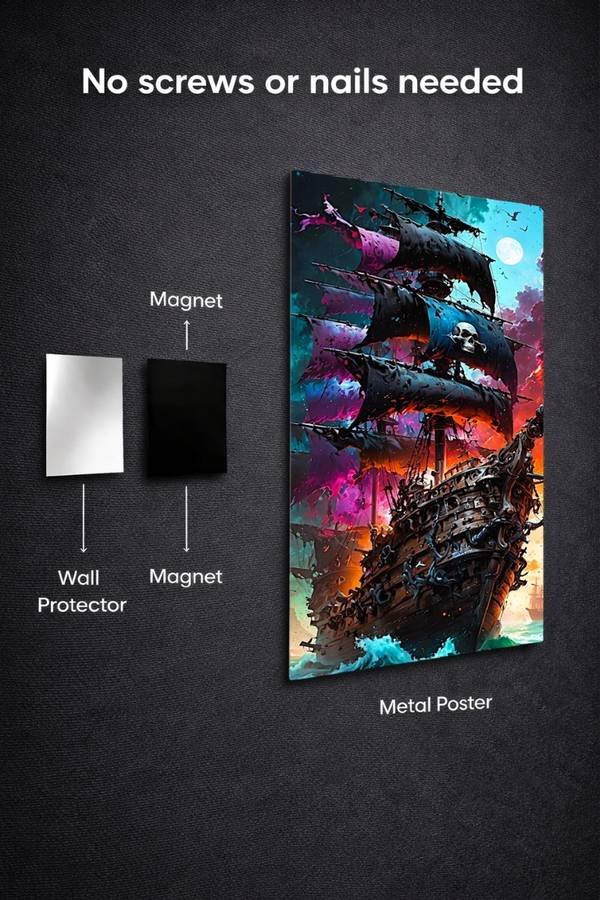 Pirate Of Caribbean metal poster wall art in Pakistan