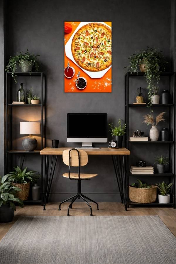 Pizza metal poster wall art in Pakistan