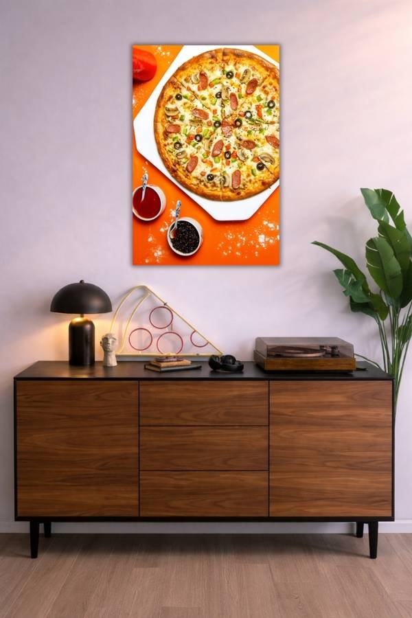 Pizza metal poster wall art in Pakistan