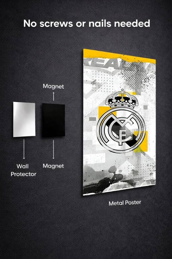 Real Madrid metal poster wall art in Pakistan