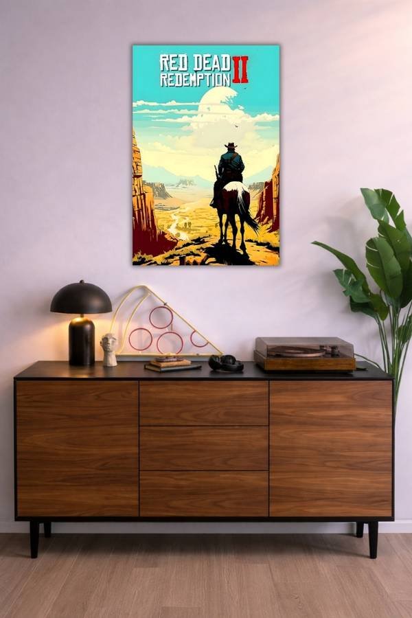 Red Dead Redemption 2 metal poster wall art in Pakistan