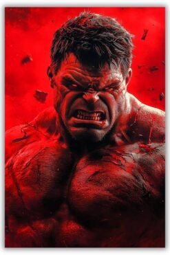 Red Hulk metal poster wall art in Pakistan