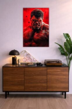 Red Hulk metal poster wall art in Pakistan