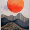 Roter Planet metal poster wall art in Pakistan