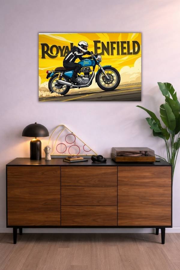 Royal Enfield metal poster wall art in Pakistan
