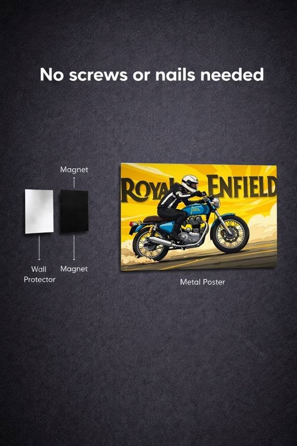 Royal Enfield metal poster wall art in Pakistan