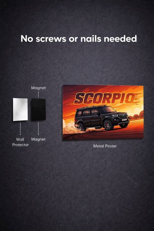 Scorpio metal poster wall art in Pakistan
