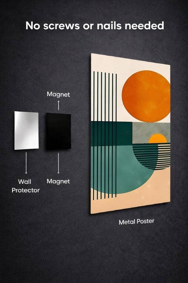 Solar Geometry metal poster wall art in Pakistan