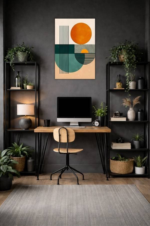 Solar Geometry metal poster wall art in Pakistan