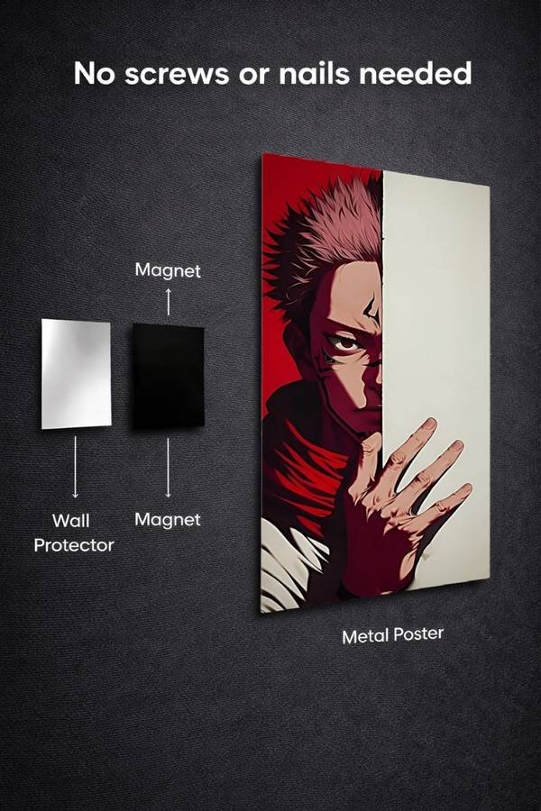 Sukuna metal poster wall art in Pakistan