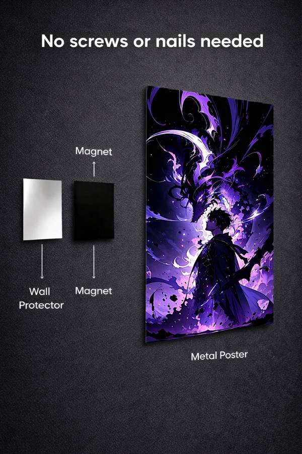 Sung Jinwoo metal poster wall art in Pakistan