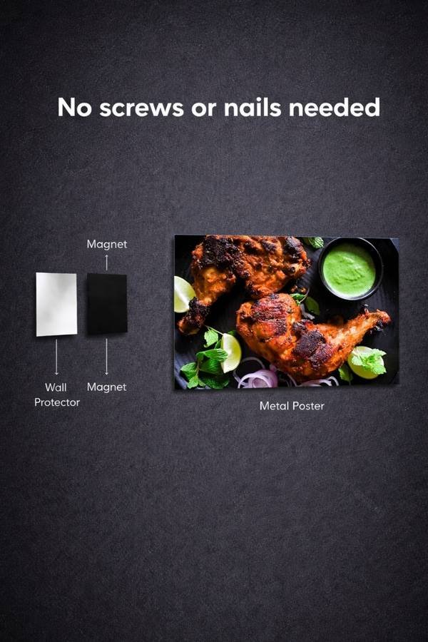 Tandoori Chicken metal poster wall art in Pakistan