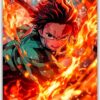 Tanjiro Kamado metal poster wall art in Pakistan