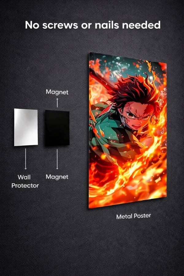 Tanjiro Kamado metal poster wall art in Pakistan
