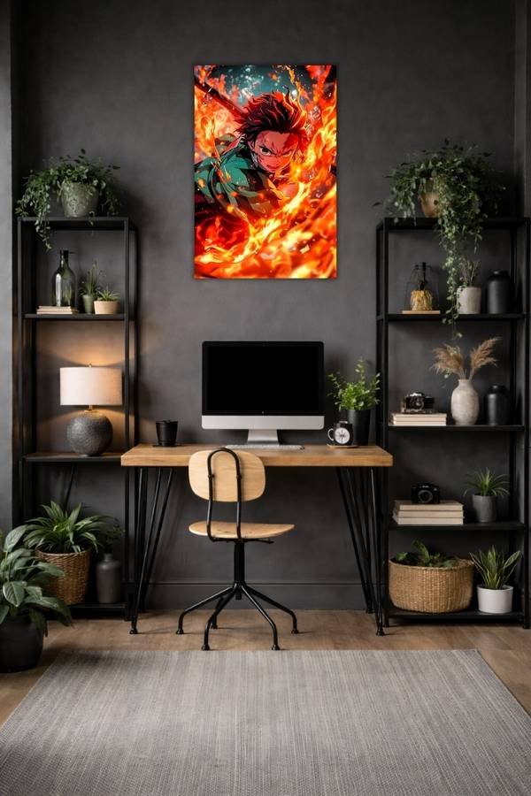 Tanjiro Kamado metal poster wall art in Pakistan