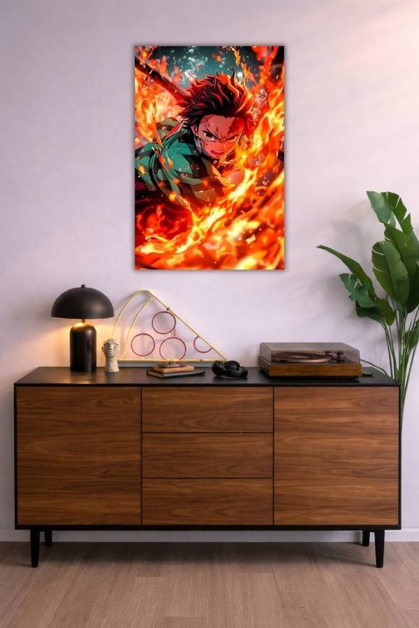 Tanjiro Kamado metal poster wall art in Pakistan