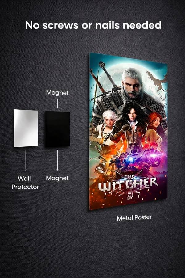 The Witcher metal poster wall art in Pakistan