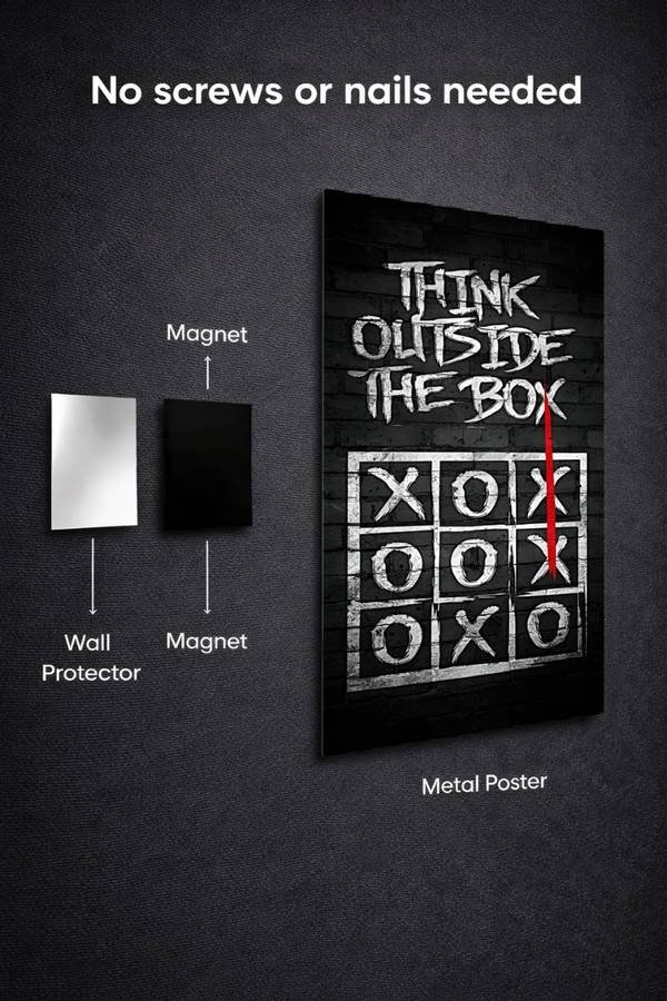 Think Outside metal poster wall art in Pakistan