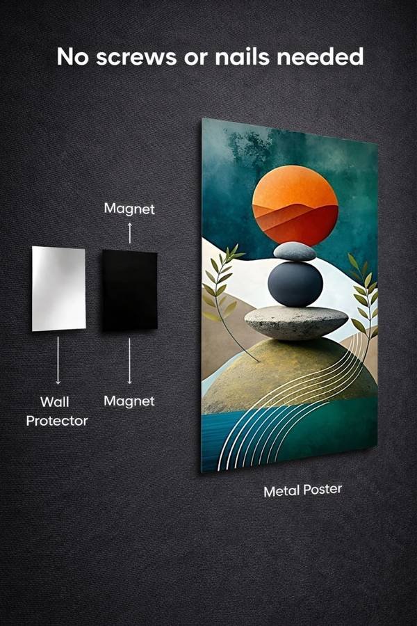 Tranquil Tones metal poster wall art in Pakistan