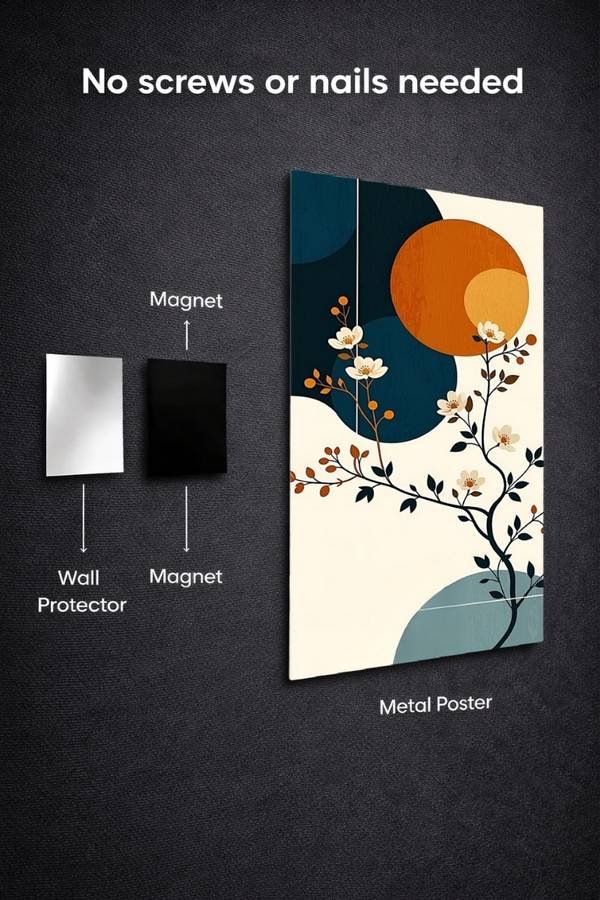 Vihara Sakura metal poster wall art in Pakistan
