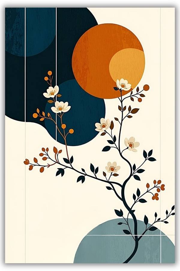 Vihara Sakura metal poster wall art in Pakistan
