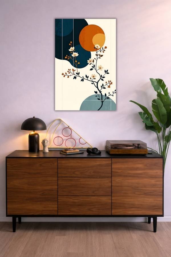 Vihara Sakura metal poster wall art in Pakistan