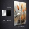 White Heron metal poster wall art in Pakistan