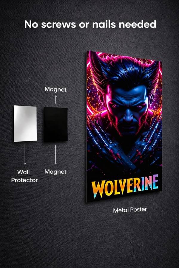 Wolverine metal poster wall art in Pakistan