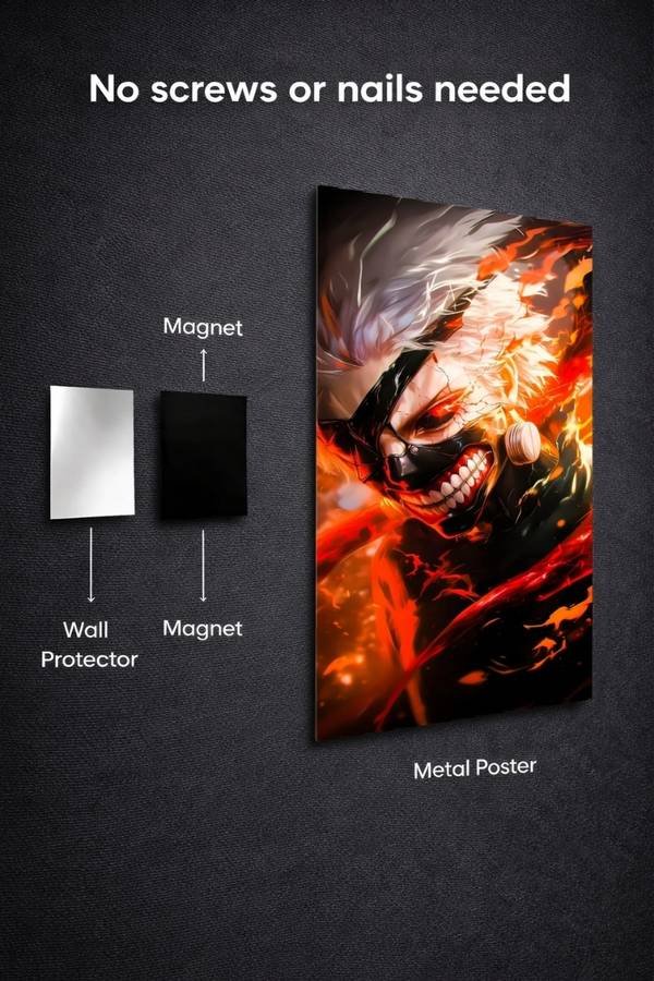 Ken Kaneki metal poster wall art in Pakistan