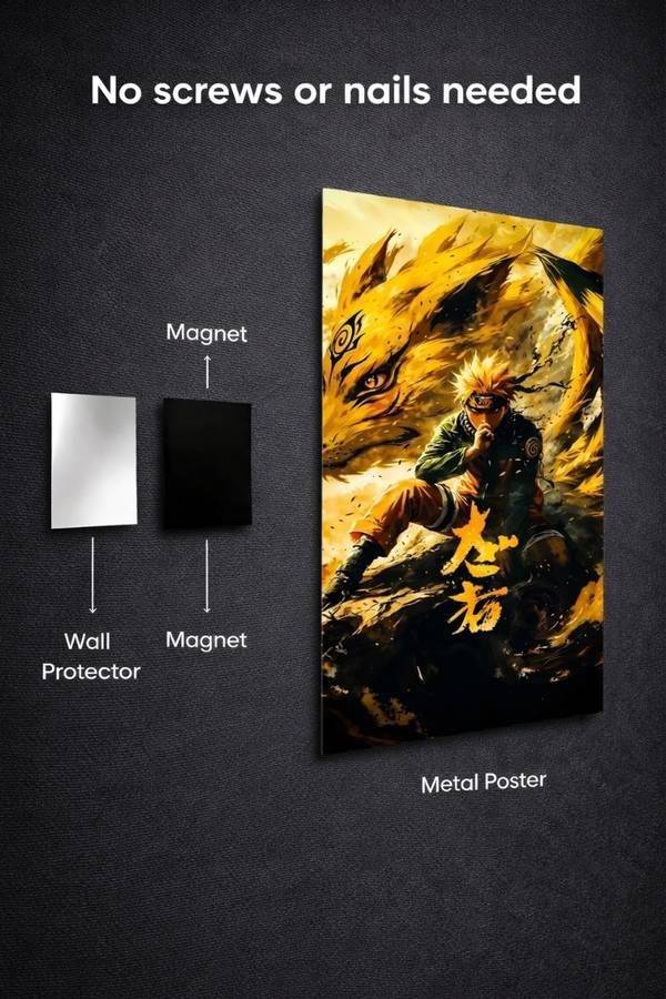 Naruto Uzumaki metal poster wall art in Pakistan