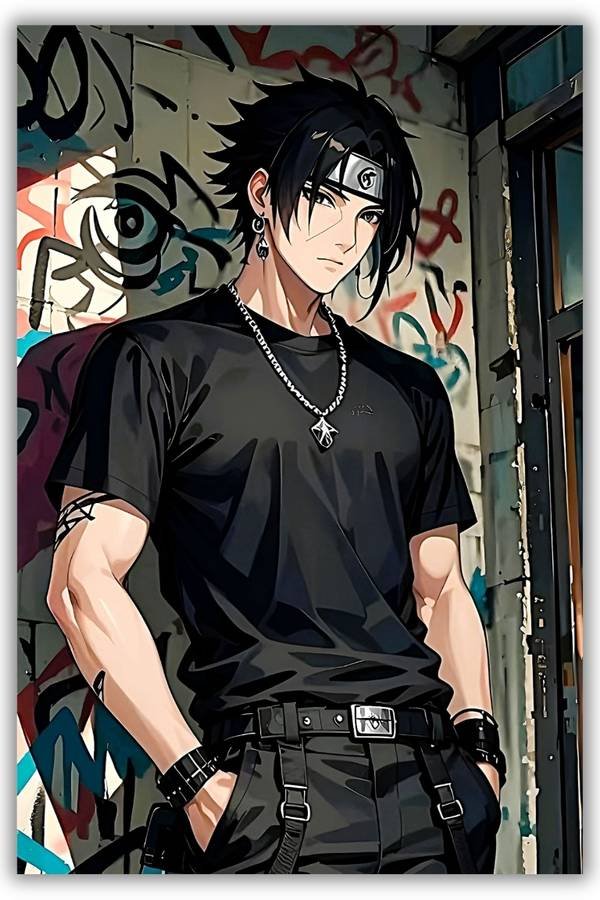 Sasuke Uchiha metal poster wall art in Pakistan