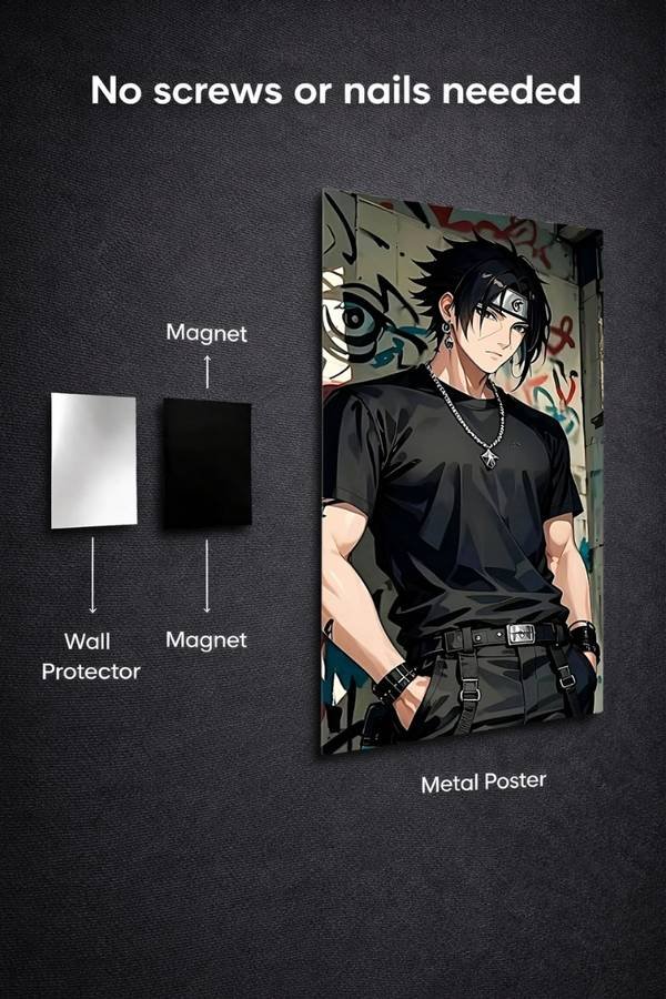 Sasuke Uchiha metal poster wall art in Pakistan