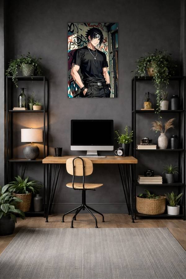 Sasuke Uchiha metal poster wall art in Pakistan