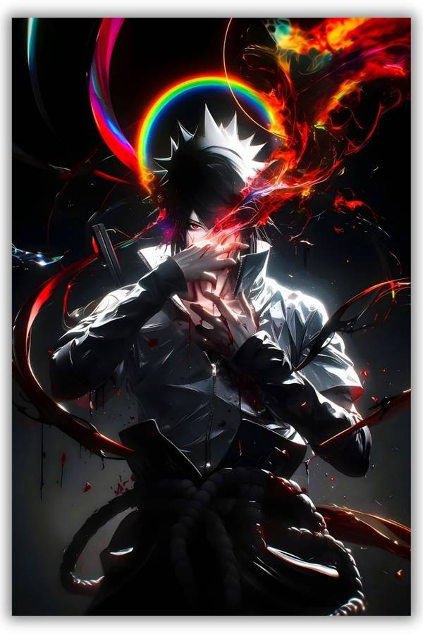 Sasuke Uchiha metal poster wall art in Pakistan