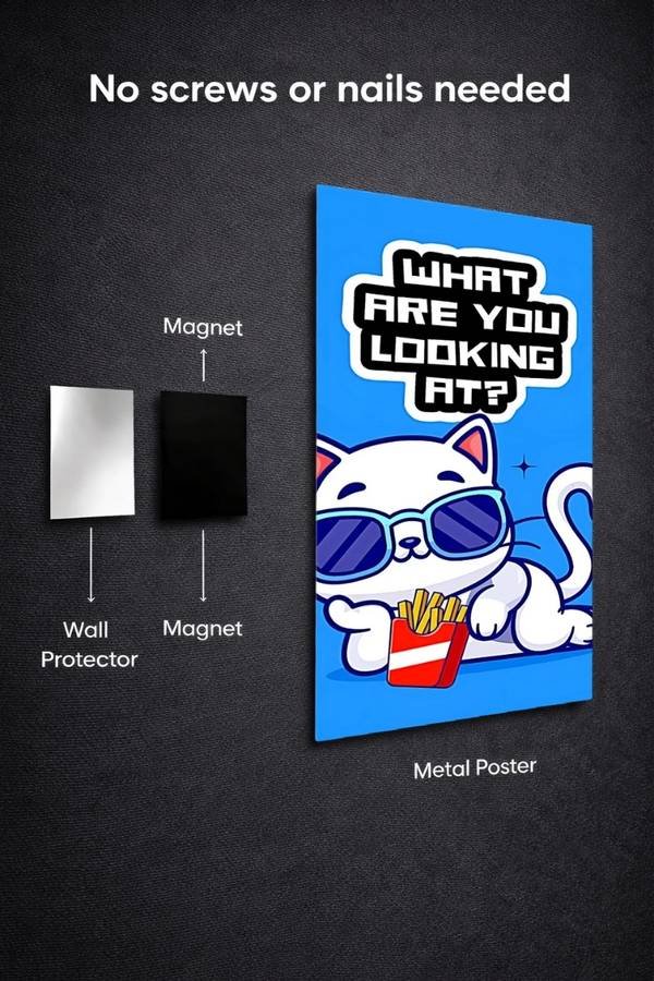 What Are You Looking At metal poster wall art in Pakistan