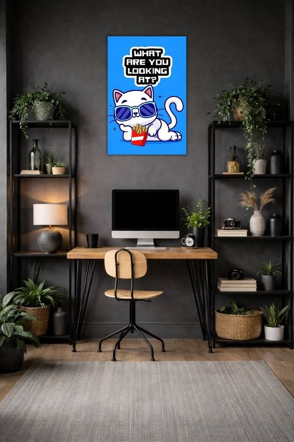 What Are You Looking At metal poster wall art in Pakistan