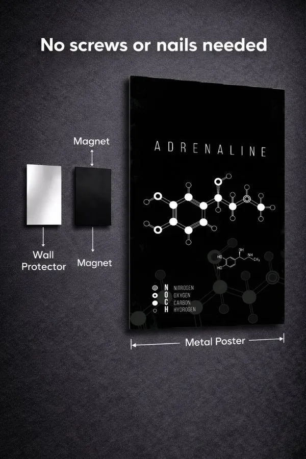 Adrenaline metal posters minimalist posters wall art in Pakistan