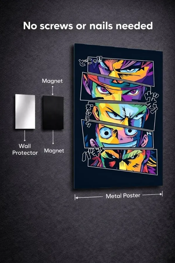 Anime Legends In Pop Art metal posters anime posters wall art in Pakistan