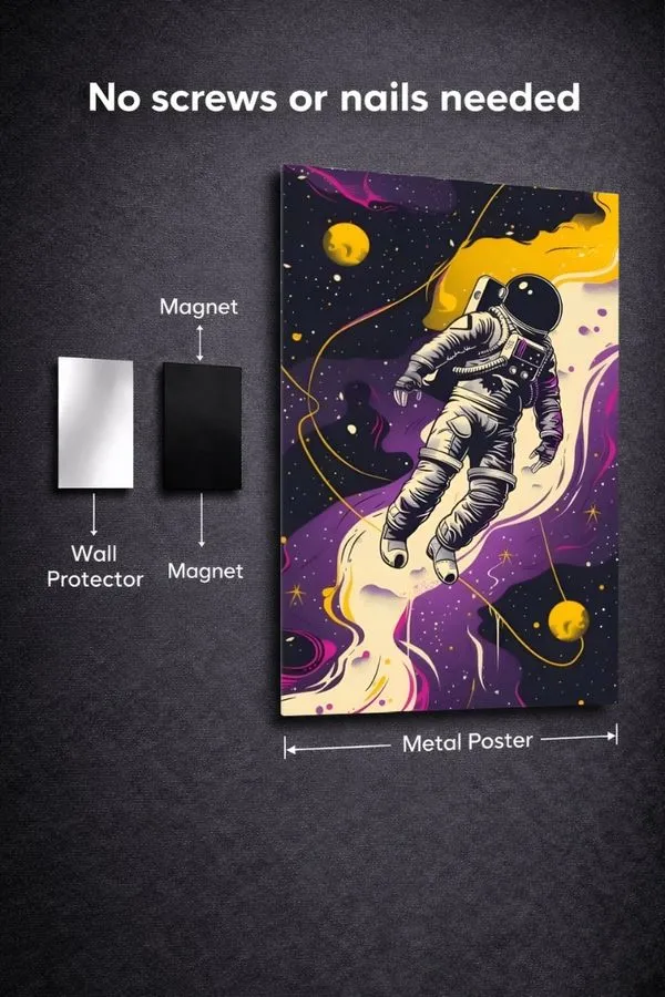 Astronaut Poster metal posters space & cosmos posters wall art in Pakistan